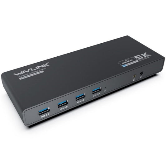 WAVLINK UG69PD6 Dual 4K Laptop Docking Station 5K HD Displaylink 65 / 100W PD Charging, Plug:EU Plug