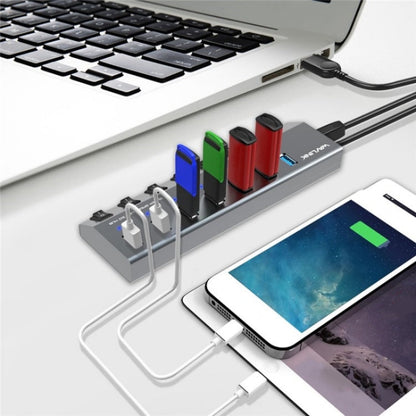WAVLINK UH3076 5Gbps 7-port USB 3.0 Hub with Independent Switch and LED Indicator(AU Plug)