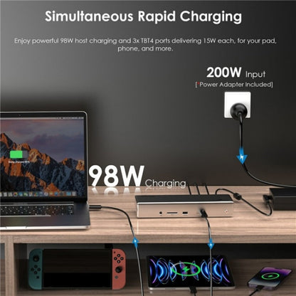 WAVLINK UTD41 PRO RJ45 / Audio / SD Card Reader 15-in-1 Thunderbolt 4 Docking Station, Plug:UK Plug