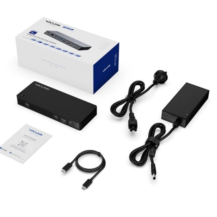WAVLINK UTD22 Support 96W Laptop Charging USB4 Docking Station Dual Monitor USB-C Hub(AU Plug)