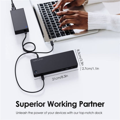 WAVLINK UTD22 Support 96W Laptop Charging USB4 Docking Station Dual Monitor USB-C Hub(AU Plug)