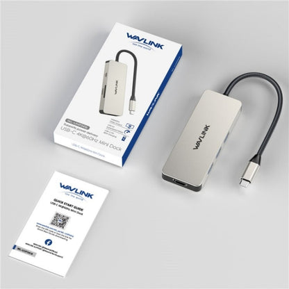 WAVLINK UHP3416 7-in-1 PD100W Charging SD / TF Card Reader 4K HD Type-C Docking Station(Blue)