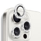 Pour iPhone 16 Pro / 16 Pro Max NORTHJO Protecteur d'objectif d'appareil photo à paillettes en verre trempé avec anneau métallique (argent)