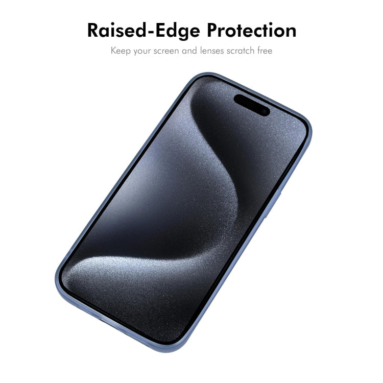For iPhone 15 Plus ENKAY Hat-Prince Translucent Matte TPU Phone Case with Lens Film(Purple)