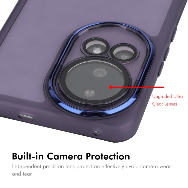 Pour Huawei nova 12 Pro Étui de téléphone en TPU mat translucide ENKAY Hat-Prince avec film de protection d'objectif (blanc)