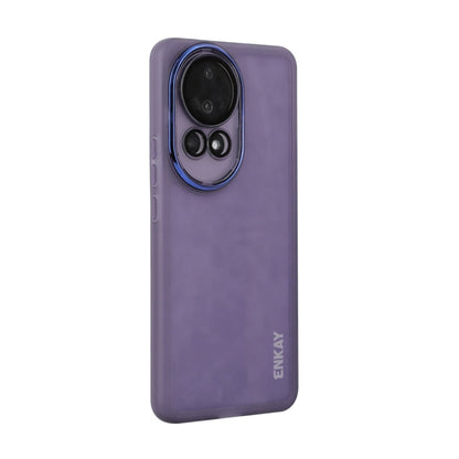 Pour Huawei nova 12 Coque de téléphone en TPU mat translucide ENKAY Hat-Prince avec film d'objectif (violet)