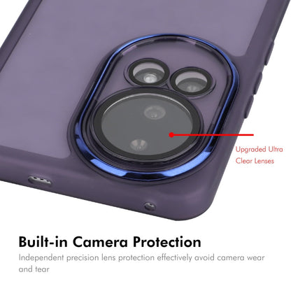 Pour Huawei nova 12 Coque de téléphone en TPU mat translucide ENKAY Hat-Prince avec film d'objectif (violet)