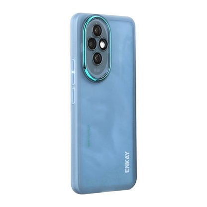 For Honor 200 ENKAY Hat-Prince Translucent Matte TPU Phone Case with Lens Film(Blue)