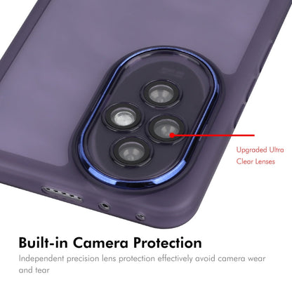 For Honor 200 ENKAY Hat-Prince Translucent Matte TPU Phone Case with Lens Film(Blue)