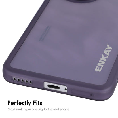 For Honor 200 ENKAY Hat-Prince Translucent Matte TPU Phone Case with Lens Film(Purple)