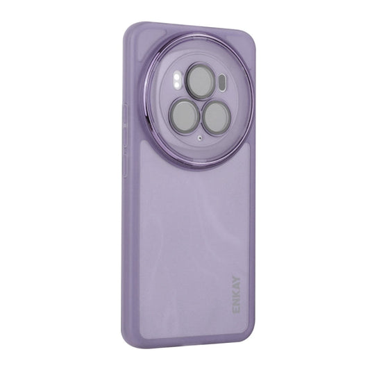 Pour Honor Magic6 Coque de téléphone en TPU mat translucide ENKAY Hat-Prince avec film d'objectif (Violet)