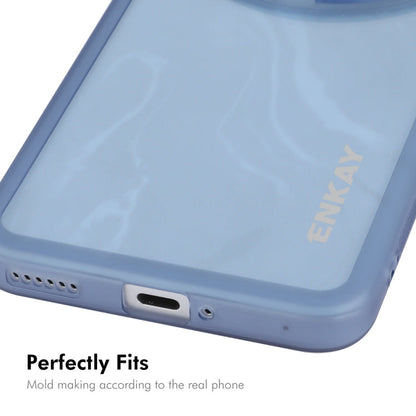 For Honor Magic6 ENKAY Hat-Prince Translucent Matte TPU Phone Case with Lens Film(Purple)