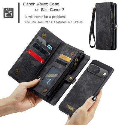 For Google Pixel 9 / 9 Pro CaseMe 008 Detachable Multifunctional Leather Phone Case(Black)