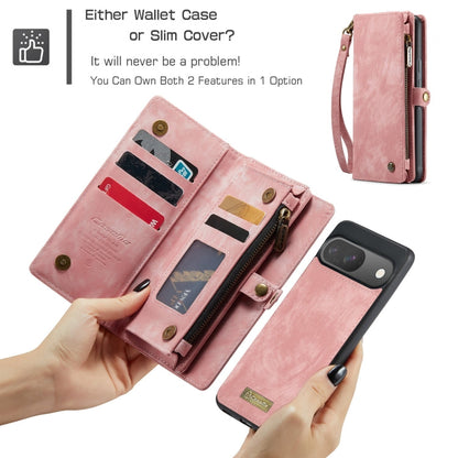 For Google Pixel 9 / 9 Pro CaseMe 008 Detachable Multifunctional Leather Phone Case(Pink)