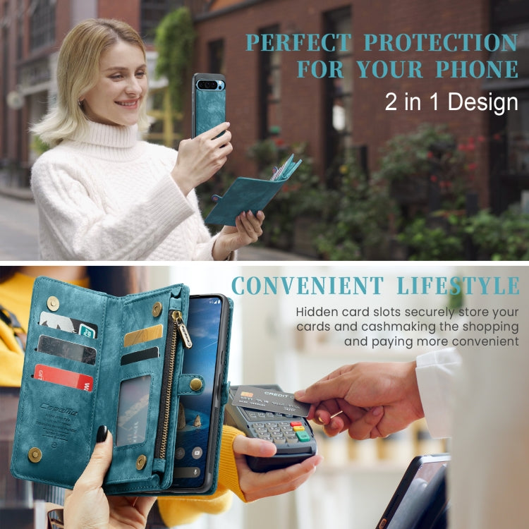 For Google Pixel 9 Pro XL CaseMe 008 Detachable Multifunctional Leather Phone Case(Blue)