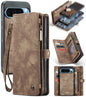 For Google Pixel 9 Pro XL CaseMe 008 Detachable Multifunctional Leather Phone Case(Brown)