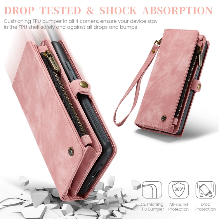 For Google Pixel 9 Pro XL CaseMe 008 Detachable Multifunctional Leather Phone Case(Pink)