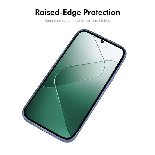 For Xiaomi 14 ENKAY Hat-Prince Translucent Matte TPU Phone Case with Lens Film(Blue)