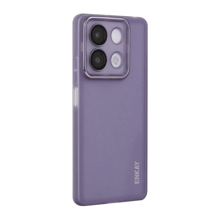 Pour Redmi Note 13 Pro 5G / Xiaomi Poco X6 5G Coque de téléphone en TPU mat translucide ENKAY Hat-Prince avec film d'objectif (Violet)