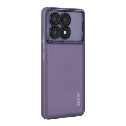 For Redmi K70E ENKAY Hat-Prince Translucent Matte TPU Phone Case with Lens Film(Purple)