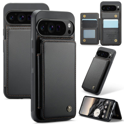 For Google Pixel 9 Pro XL CaseMe C22 Card Slots Holder RFID Anti-theft Phone Case(Black)
