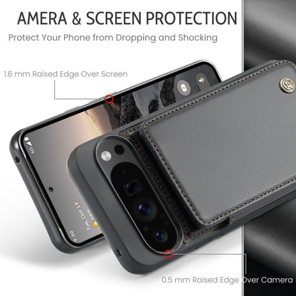For Google Pixel 9 Pro XL CaseMe C22 Card Slots Holder RFID Anti-theft Phone Case(Black)
