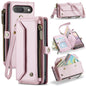 For Google  Pixel 10 / 10 Pro / 9 CaseMe C36 Card Slots Zipper Wallet RFID Anti-theft Leather Phone Case(Pink)