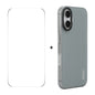 For iPhone 16 ENKAY Hat-Prince Translucent Matte TPU Phone Case + 9H Big Arc Edge Film(Grey)