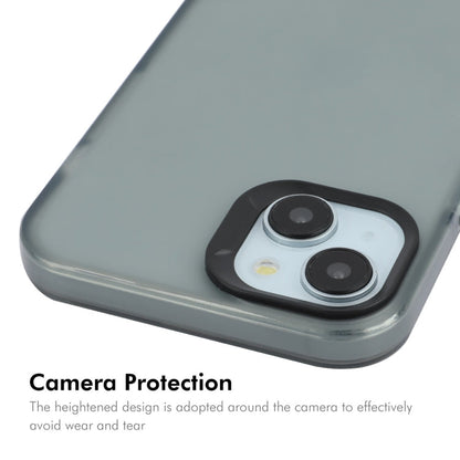 For iPhone 15 ENKAY Hat-Prince Translucent Matte TPU Phone Case + 9H Big Arc Edge Film(Grey)