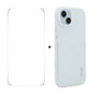 For iPhone 14 ENKAY Hat-Prince Translucent Matte TPU Phone Case + 9H Big Arc Edge Film(White)