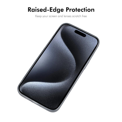 For iPhone 14 ENKAY Hat-Prince Translucent Matte TPU Phone Case + 9H Big Arc Edge Film(Grey)