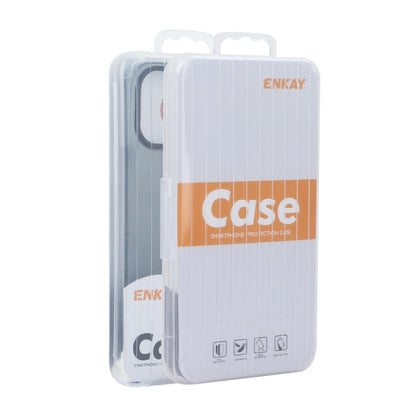 Pour iPhone 15 Pro, coque de téléphone ENKAY Hat-Prince translucide mate en TPU + film de protection 9H à bords incurvés (gris)