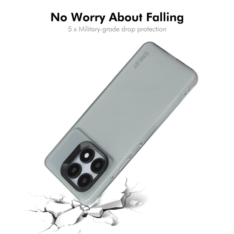 For Redmi K70 Ultra ENKAY Hat-Prince Translucent Matte TPU Soft Phone Case + 9H Big Arc Edge Film(White)