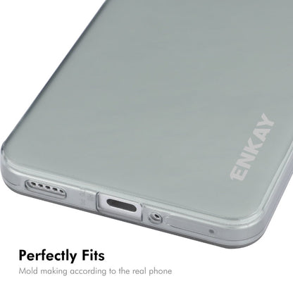 For Redmi K70E ENKAY Hat-Prince Translucent Matte TPU Soft Phone Case + 9H Big Arc Edge Film(Grey)