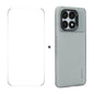 For Redmi K70E ENKAY Hat-Prince Translucent Matte TPU Soft Phone Case + 9H Big Arc Edge Film(Grey)