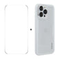 Pour iPhone 15 Pro, coque de téléphone en TPU mat translucide ENKAY Hat-Prince avec film de protection d'objectif + film de protection à bord incurvé 9H (blanc)