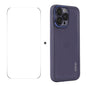 For iPhone 16 Pro Max ENKAY Hat-Prince Translucent Matte TPU Phone Case with Lens Film + 9H Big Arc Edge Film(Purple)