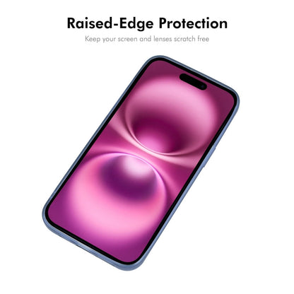 Pour iPhone 16 Plus ENKAY Hat-Prince Étui de téléphone en TPU mat translucide avec film de protection d'objectif + film de protection d'écran 9H à grand arc (bleu)