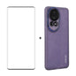 For Huawei nova 12 Pro ENKAY Hat-Prince Translucent Matte TPU Phone Case with Lens Film + 3D Hot Bending Film(Purple)