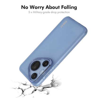 For Huawei Pura 70 Pro / 70 Pro+ ENKAY Hat-Prince Translucent Matte TPU Phone Case with Lens Film + 3D Hot Bending Film(Blue)