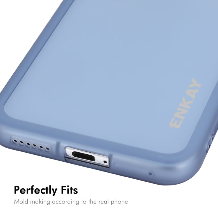 For Huawei Pura 70 Pro / 70 Pro+ ENKAY Hat-Prince Translucent Matte TPU Phone Case with Lens Film + 3D Hot Bending Film(Purple)