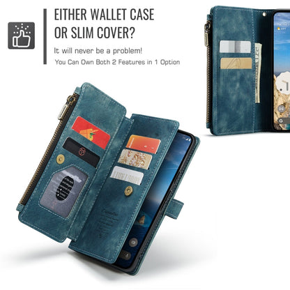 For Google Pixel 10 / 10 Pro / 9 CaseMe C30 Card Slots Zipper Wallet Leather Phone Case(Blue)