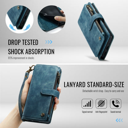 For Google Pixel 10 / 10 Pro / 9 CaseMe C30 Card Slots Zipper Wallet Leather Phone Case(Blue)