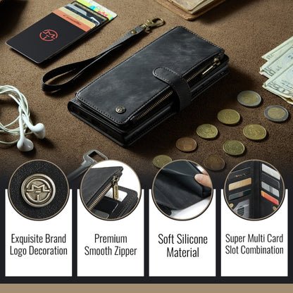 For Google Pixel 9 Pro XL / 10 Pro XL CaseMe C30 Card Slots Zipper Wallet Leather Phone Case(Black)
