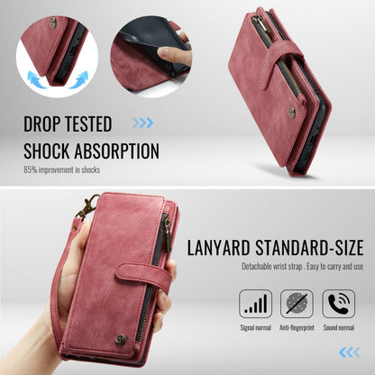 For Google Pixel 9 Pro XL / 10 Pro XL CaseMe C30 Card Slots Zipper Wallet Leather Phone Case(Wine Red)
