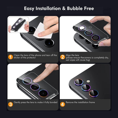 For OPPO Reno12 Pro Global ENKAY Hat-Prince 9H Rear Camera Lens Aluminium Alloy Tempered Glass Film(Silver)