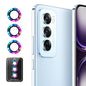 For OPPO Reno12 Pro Global ENKAY Hat-Prince 9H Rear Camera Lens Aluminium Alloy Tempered Glass Film(Colorful)