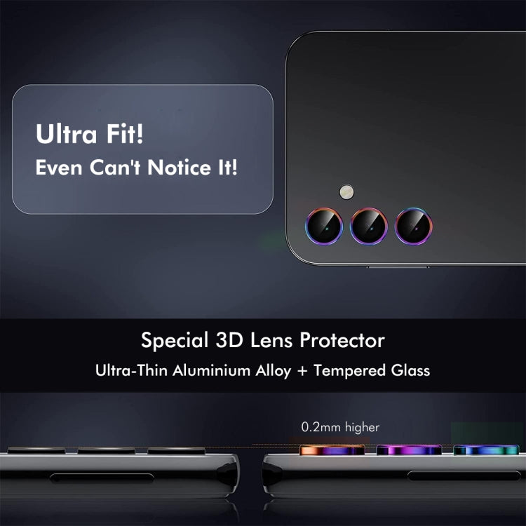For OPPO Reno12 Pro Global ENKAY Hat-Prince 9H Rear Camera Lens Aluminium Alloy Tempered Glass Film(Colorful)