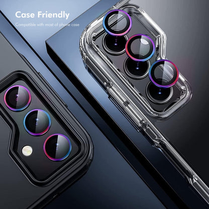 For OPPO Reno12 Pro Global ENKAY Hat-Prince 9H Rear Camera Lens Aluminium Alloy Tempered Glass Film(Colorful)