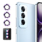 For OPPO Reno12 Pro Global ENKAY Hat-Prince 9H Rear Camera Lens Aluminium Alloy Tempered Glass Film(Light Purple)